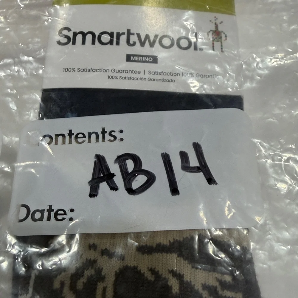 Smartwool Men's XL Hike Mountain Moose Crew Socks Navy NWT Light Cushion